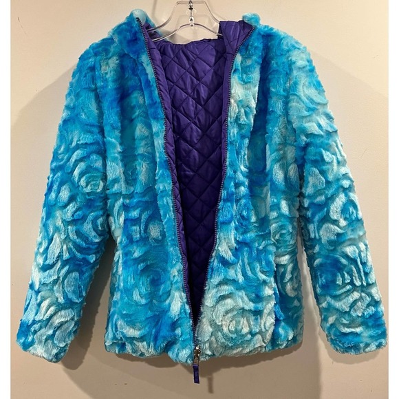 Pacific‎ Trail Purple Light Puffer Winter Reversible Jacket Size XL - Picture 7 of 7